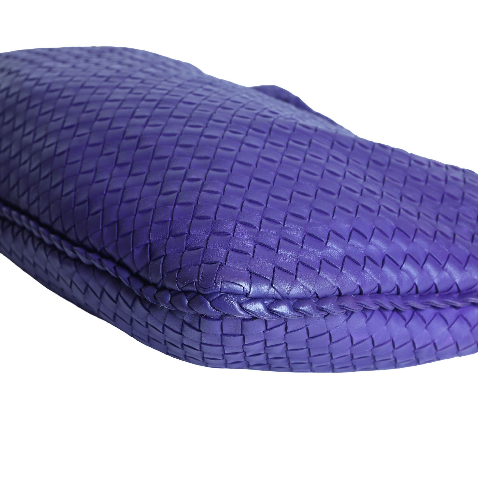 Preloved BOTTEGA VENETA Intrecciato Nappa Leather Hobo Shoulder Bag Purple | Luxe Again Maison