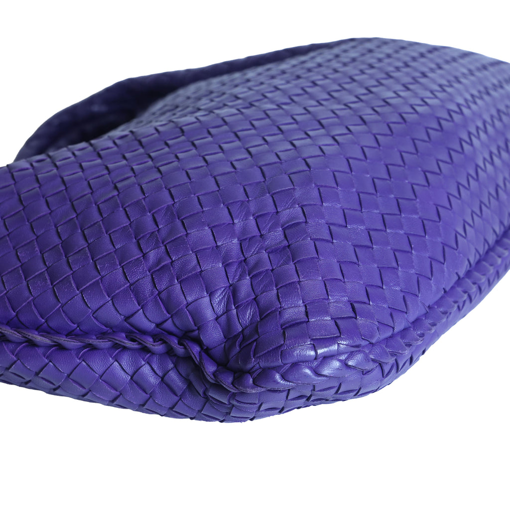Preloved BOTTEGA VENETA Intrecciato Nappa Leather Hobo Shoulder Bag Purple | Luxe Again Maison