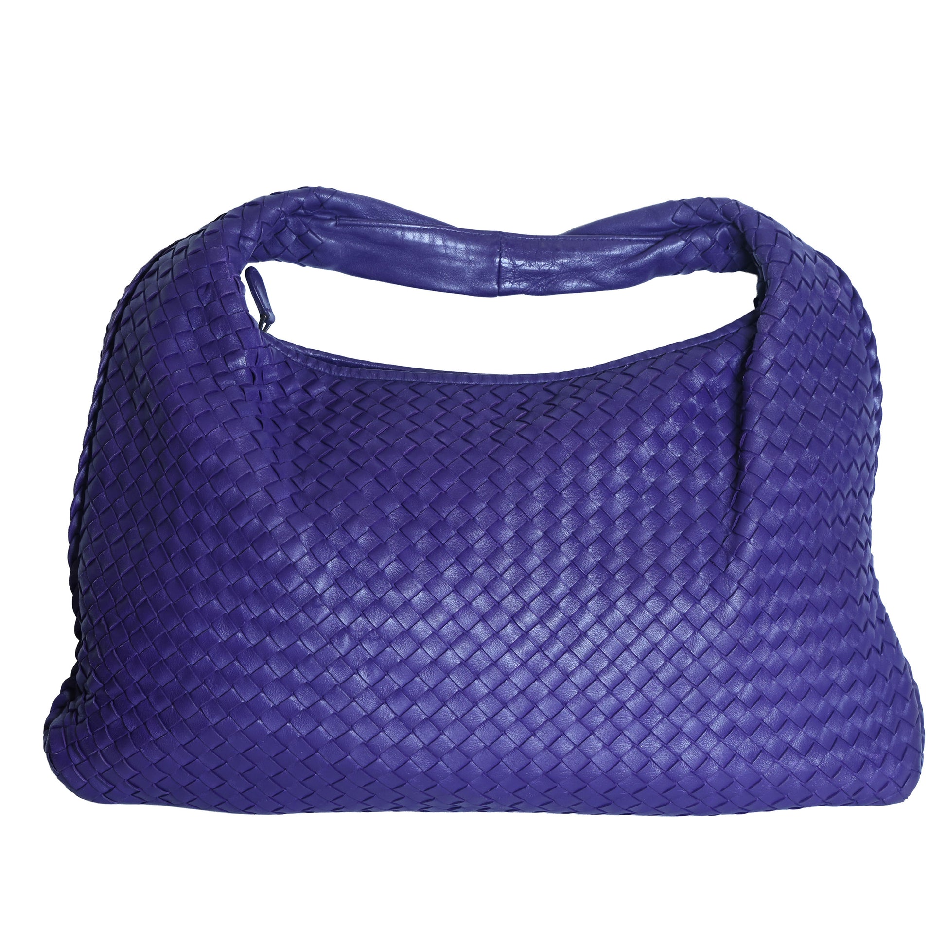 Preloved BOTTEGA VENETA Intrecciato Nappa Leather Hobo Shoulder Bag Purple | Luxe Again Maison