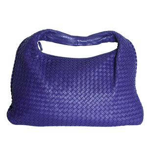 Preloved BOTTEGA VENETA Intrecciato Nappa Leather Hobo Shoulder Bag Purple | Luxe Again Maison