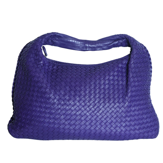 Preloved BOTTEGA VENETA Intrecciato Nappa Leather Hobo Shoulder Bag Purple | Luxe Again Maison