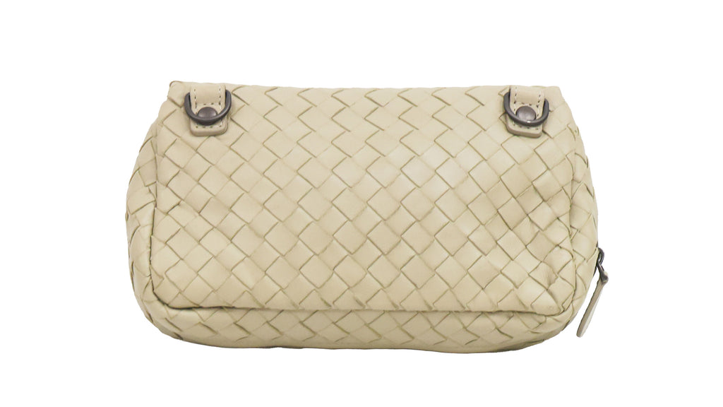 Preloved BOTTEGA VENETA Intrecciato Nappa Leather Small Chain Cross Body Bag Beige | Luxe Again Maison