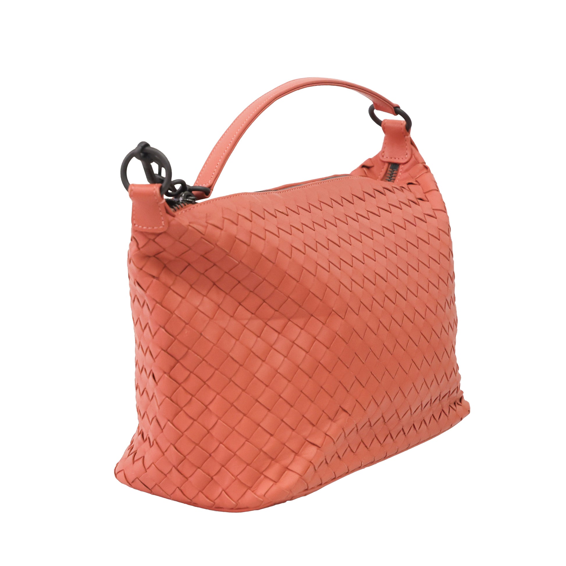Preloved BOTTEGA VENETA Intrecciato Nappa Leather Small Shoulder Bag Pink | Luxe Again Maison