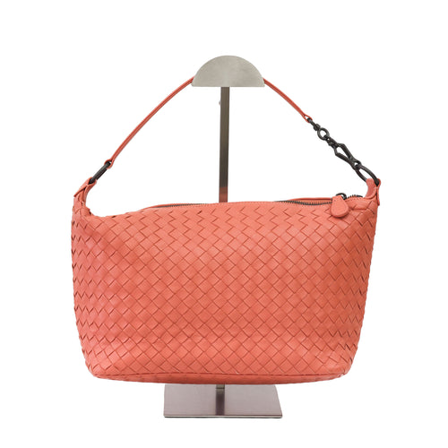 Preloved BOTTEGA VENETA Intrecciato Nappa Leather Small Shoulder Bag Pink | Luxe Again Maison
