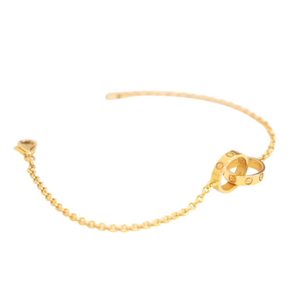 Preloved CARTIER Baby Love Bracelet 18K Rose Gold 3.7g Extra Chain Included | Luxe Again Maison