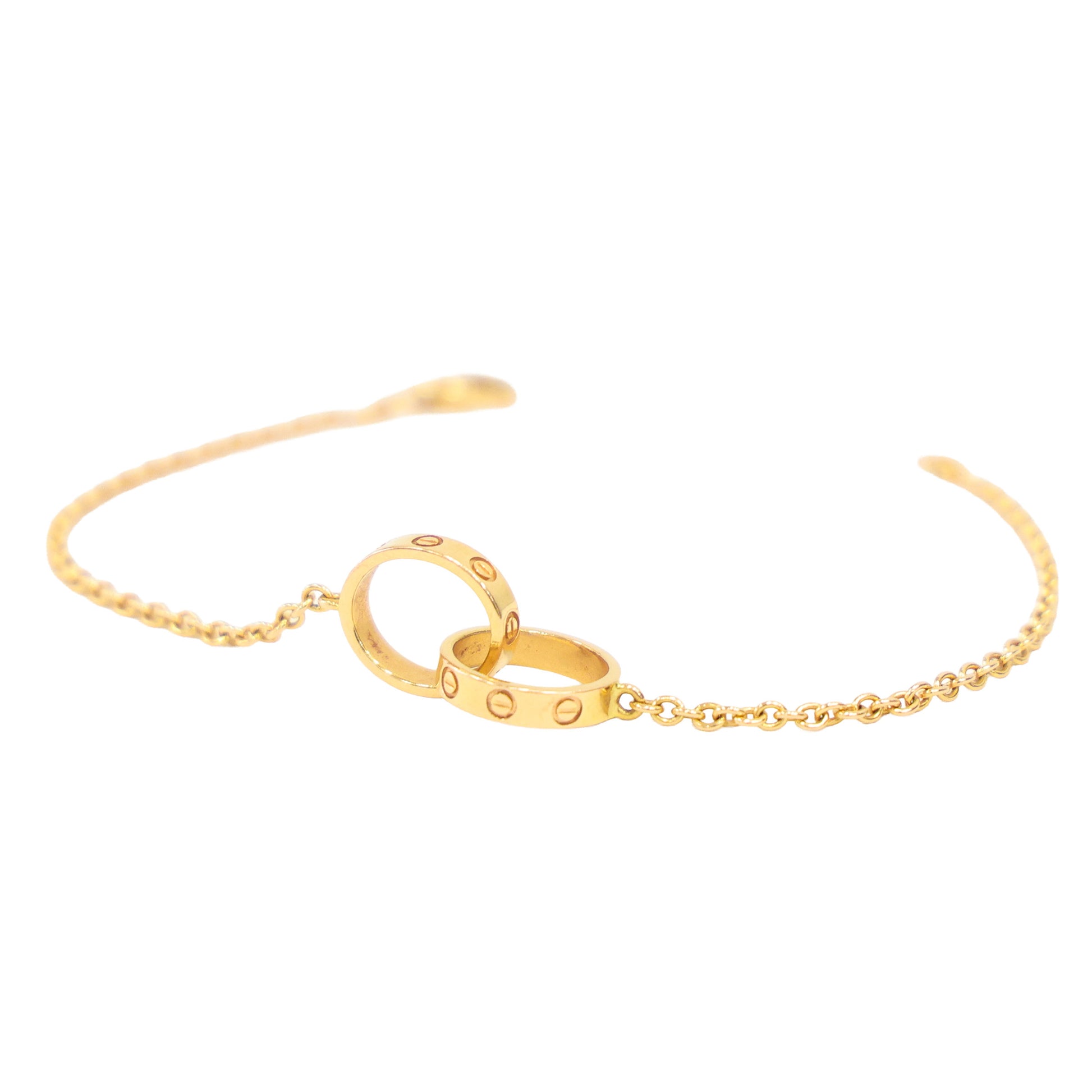 Preloved CARTIER Baby Love Bracelet 18K Rose Gold 3.7g Extra Chain Included | Luxe Again Maison