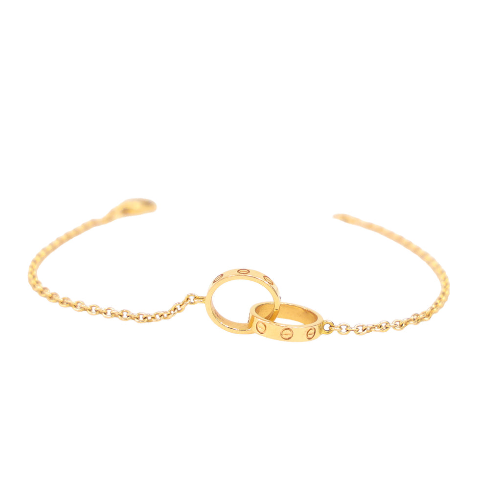 Preloved CARTIER Baby Love Bracelet 18K Rose Gold 3.7g Extra Chain Included | Luxe Again Maison