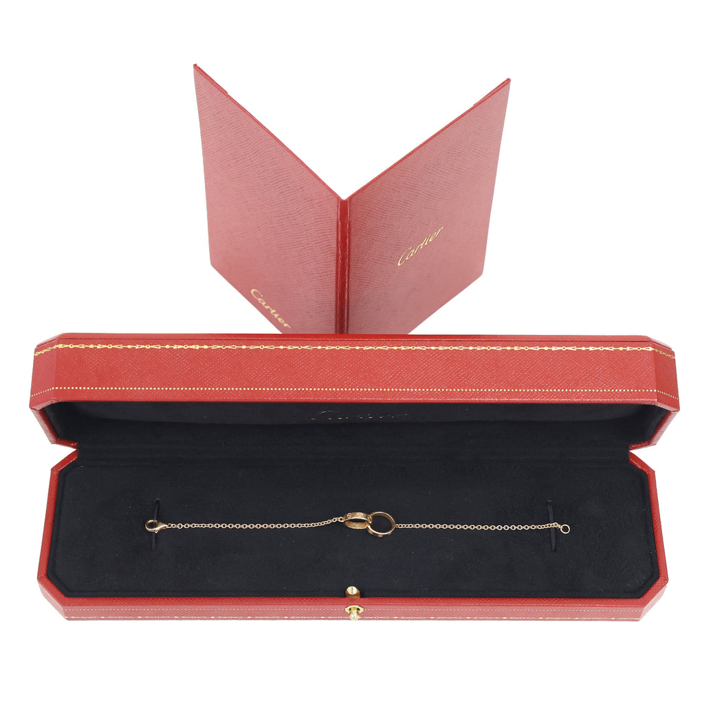 Preloved CARTIER Baby Love Bracelet 18K Rose Gold 3.7g Extra Chain Included | Luxe Again Maison