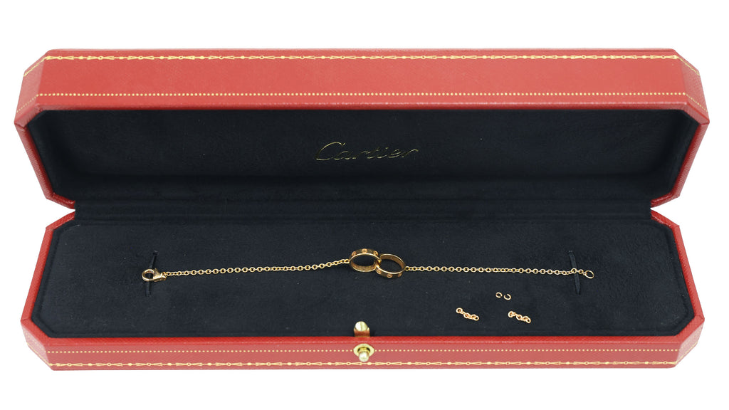 Preloved CARTIER Baby Love Bracelet 18K Rose Gold 3.7g Extra Chain Included | Luxe Again Maison