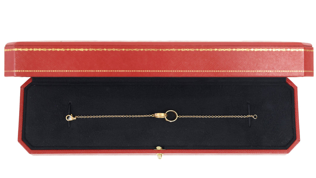 Preloved CARTIER Baby Love Bracelet 18K Rose Gold 3.7g Extra Chain Included | Luxe Again Maison