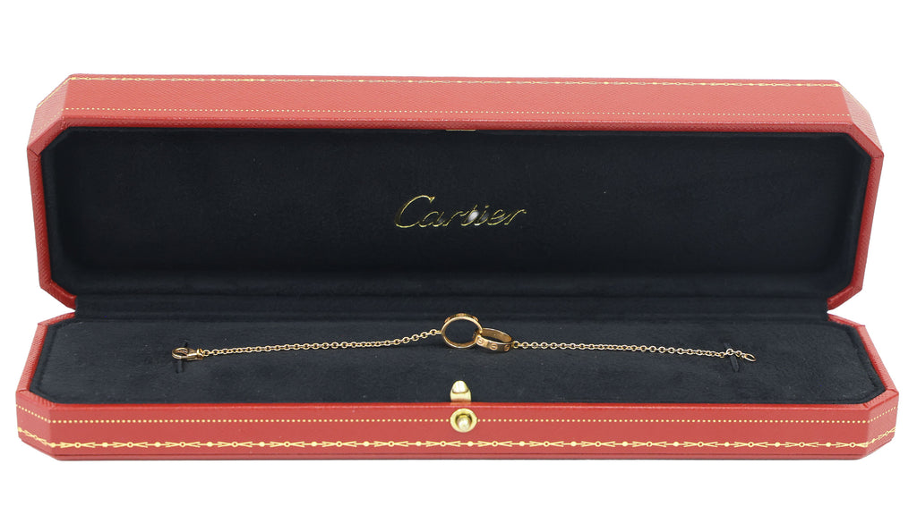 Preloved CARTIER Baby Love Bracelet 18K Rose Gold 3.7g Extra Chain Included | Luxe Again Maison
