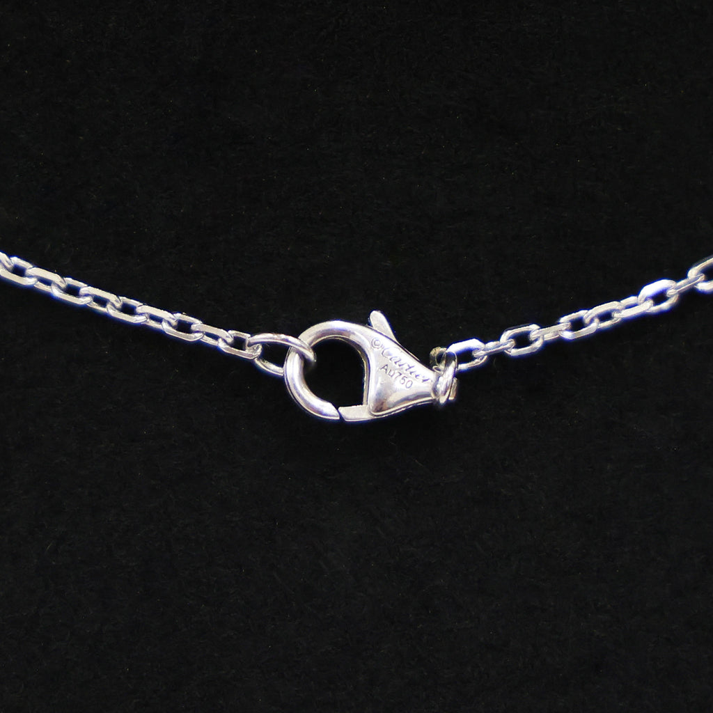 Preloved CARTIER C Heart Diamond Necklace 18K White Gold 4.2g