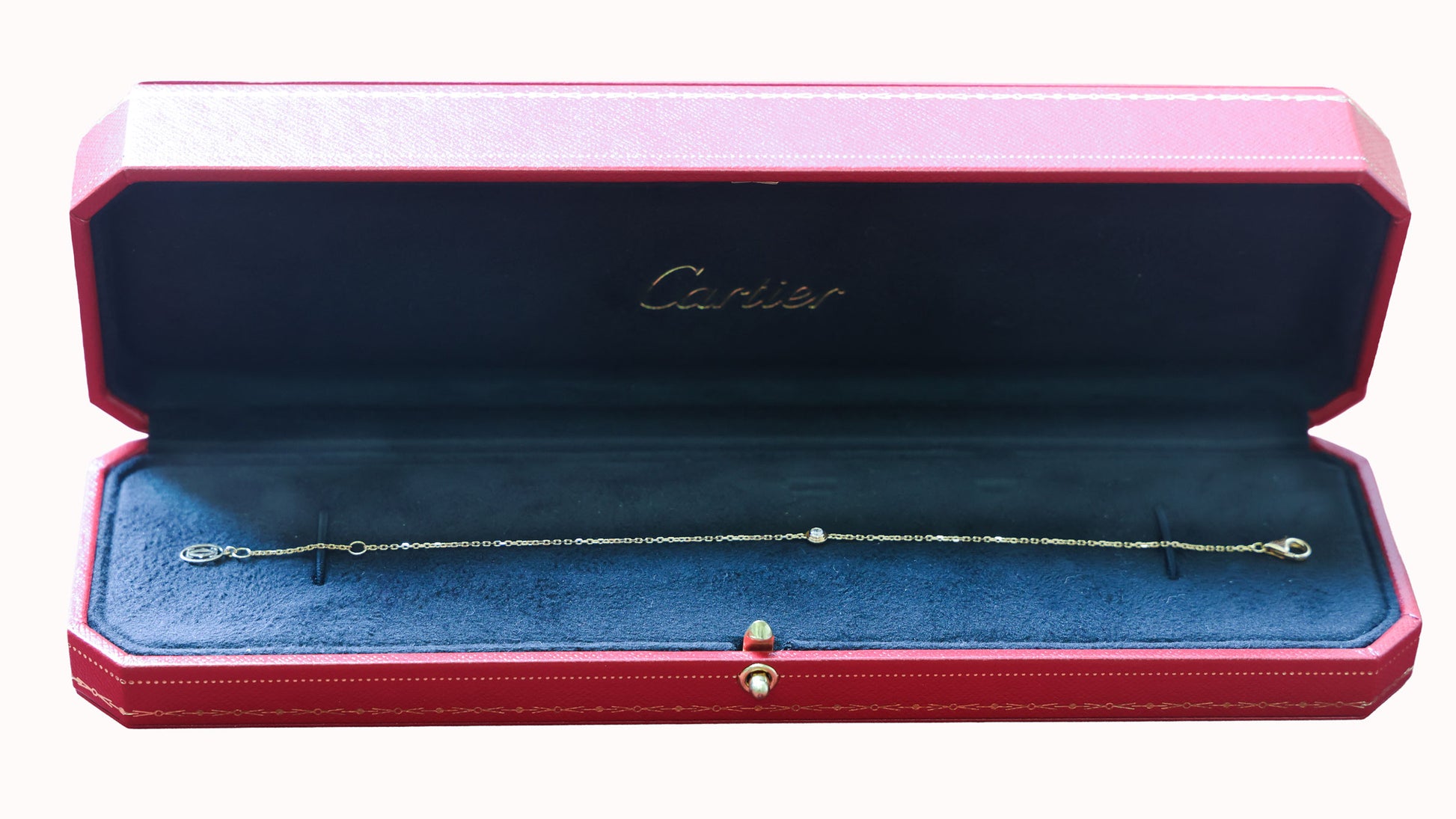 Preowned CARTIER D'amour XS Diamond Bracelet 18K Pink Gold 1.4g | Luxe Again Maison