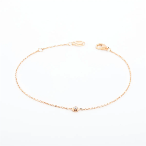 Preowned CARTIER D'amour XS Diamond Bracelet 18K Pink Gold 1.4g | Luxe Again Maison