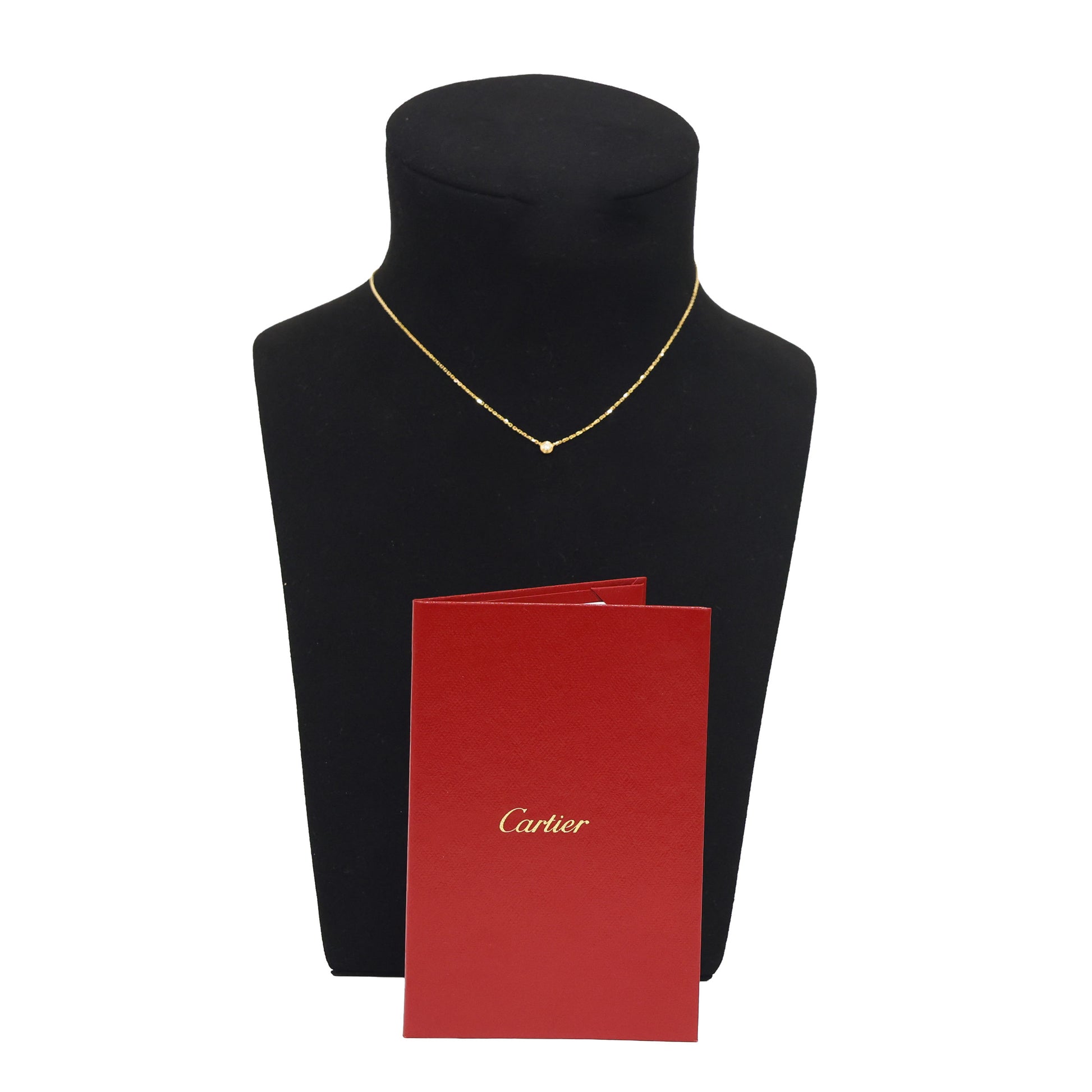 Preloved CARTIER D'amour XS Diamond Necklace 18K Gold 2.2g | Luxe Again Maison