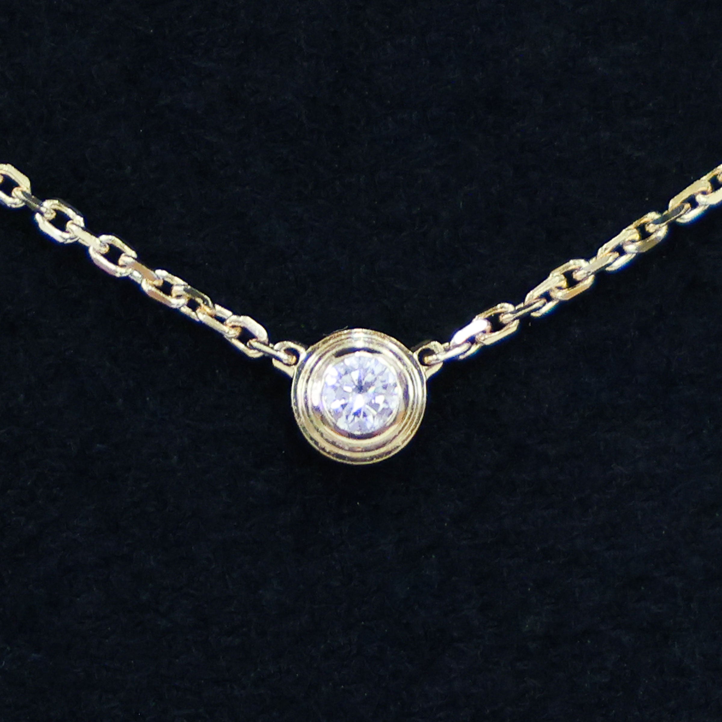 CARTIER D'amour XS Diamond Necklace 18K Gold 2.2g – Luxe Again Maison