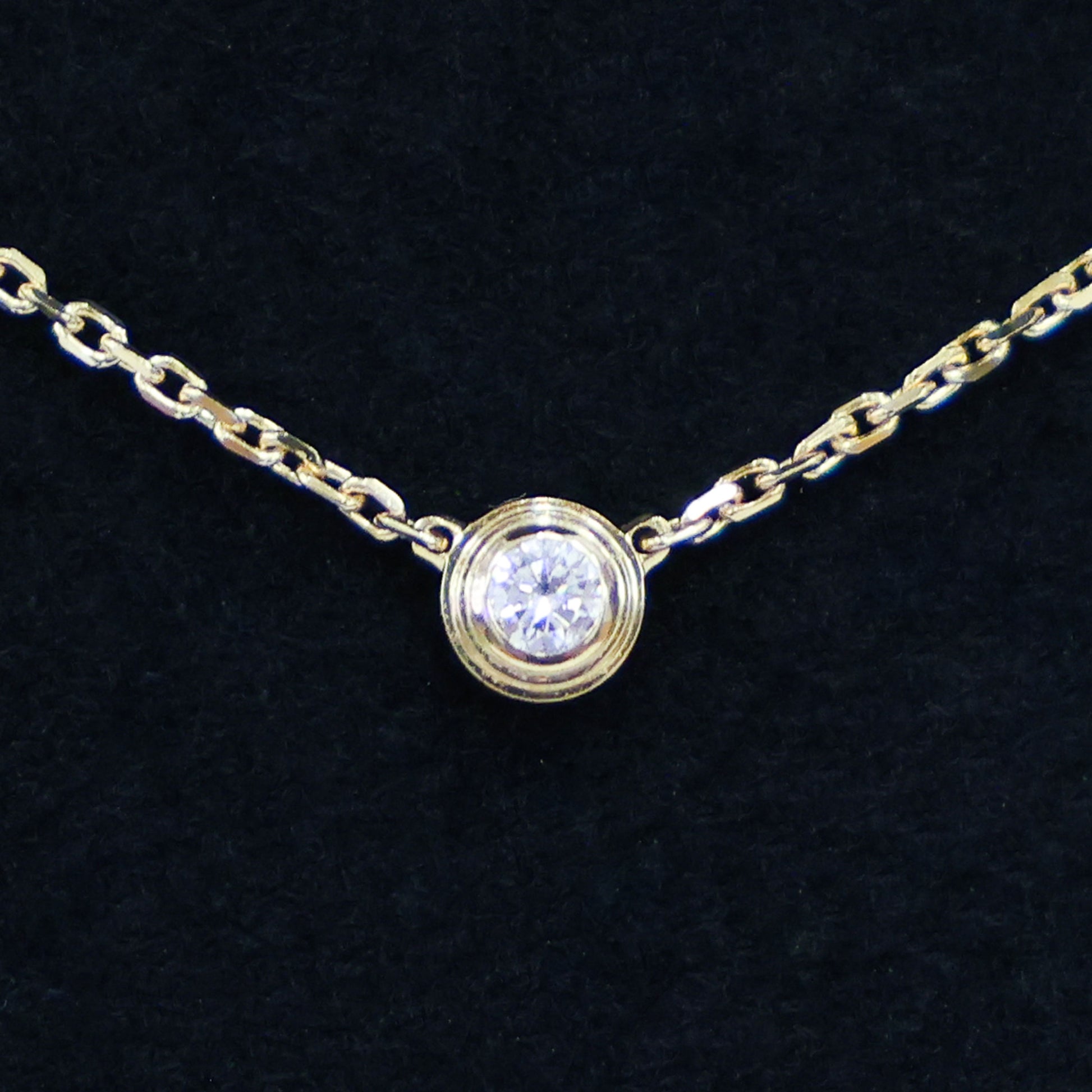 Preloved CARTIER D'amour XS Diamond Necklace 18K Gold 2.2g | Luxe Again Maison