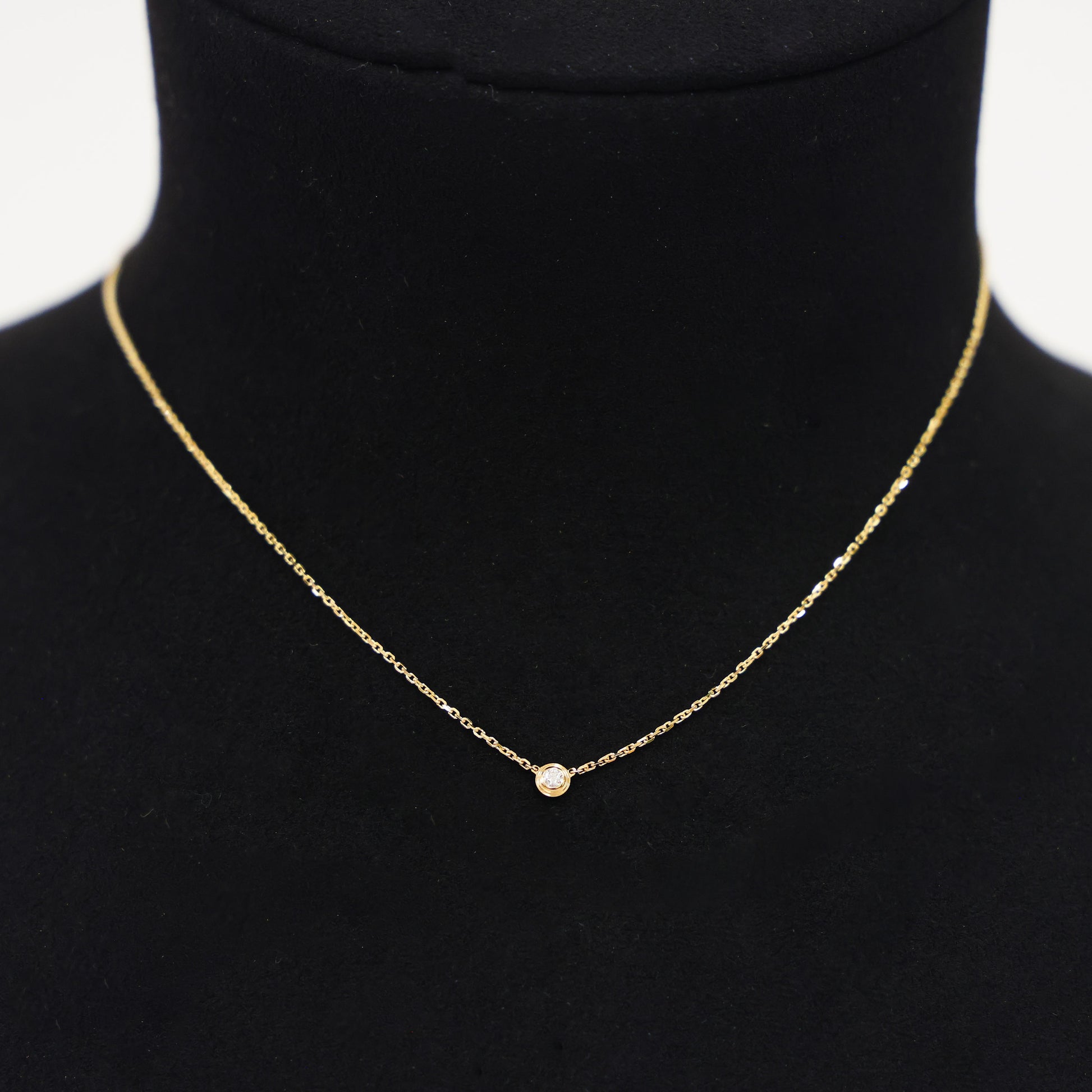 Preloved CARTIER D'amour XS Diamond Necklace 18K Gold 2.2g | Luxe Again Maison