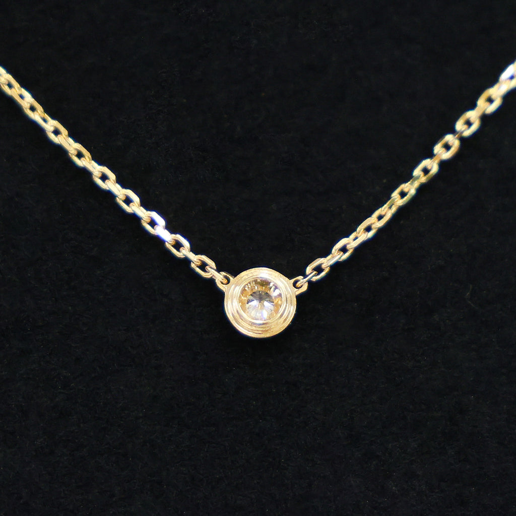 Preloved CARTIER D'amour XS Diamond Necklace 18K Gold 2.2g | Luxe Again Maison