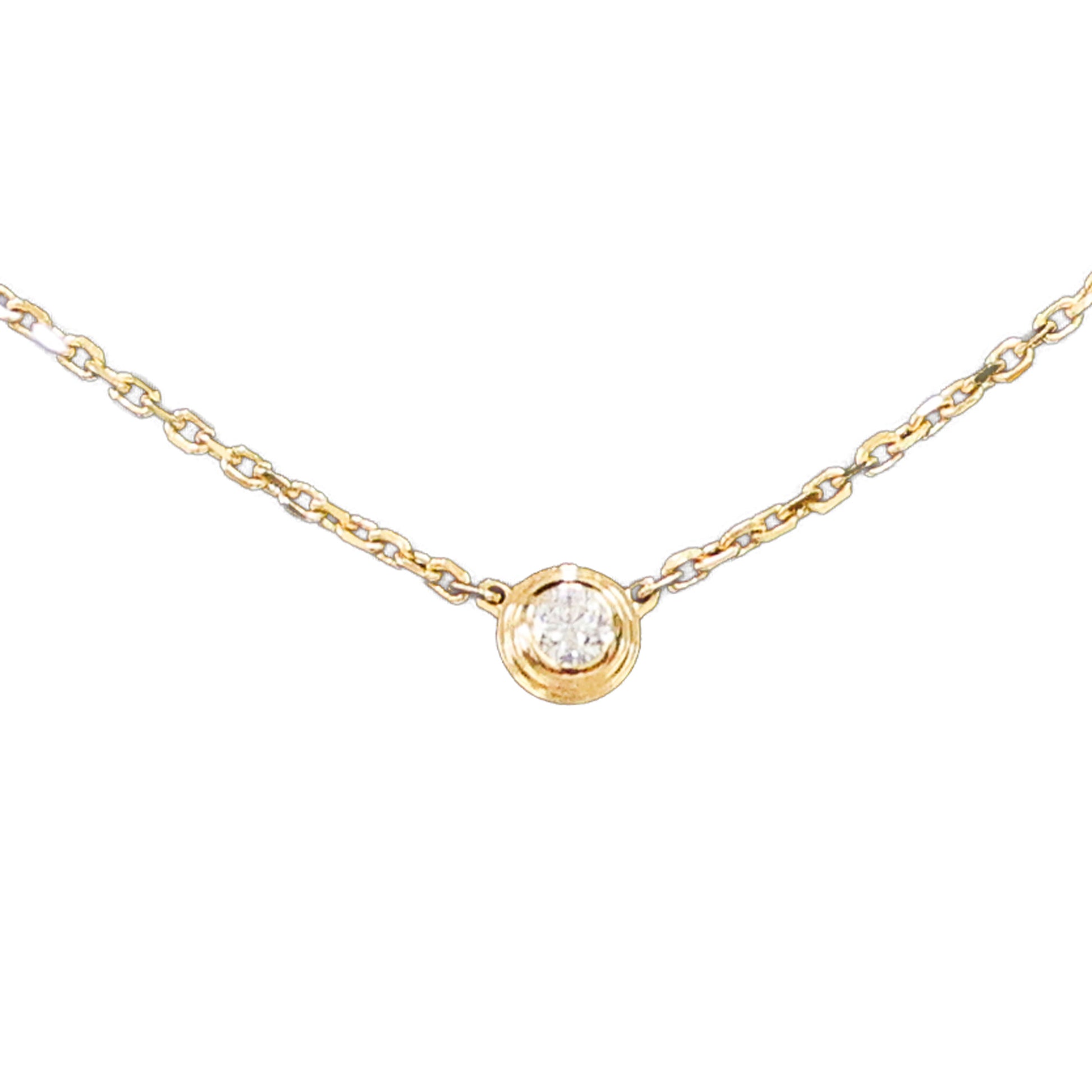 Preloved CARTIER D'amour XS Diamond Necklace 18K Gold 2.2g | Luxe Again Maison