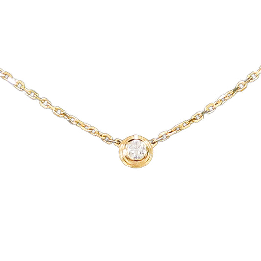 Preloved CARTIER D'amour XS Diamond Necklace 18K Gold 2.2g | Luxe Again Maison