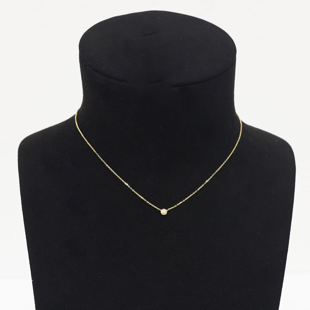 Preloved CARTIER D'amour XS Diamond Necklace 18K Gold 2.2g | Luxe Again Maison