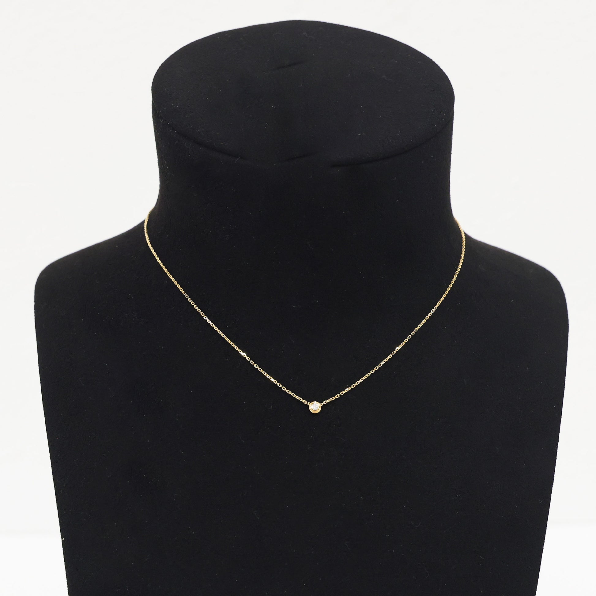 Preloved CARTIER D'amour XS Diamond Necklace 18K Gold 2.2g | Luxe Again Maison