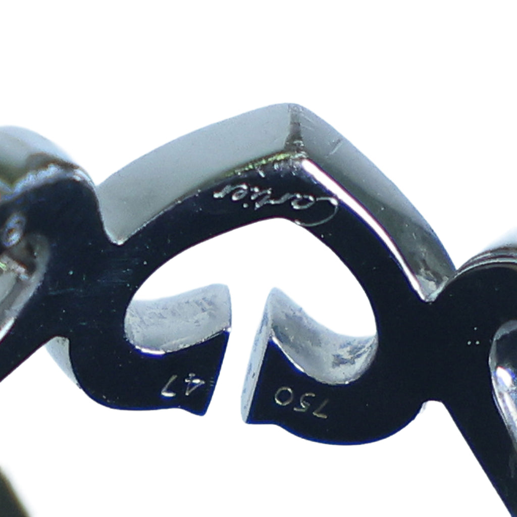Preowned CARTIER Vintage C de Cartier 18K White Gold Diamond Ring 6.4g | Luxe Again Maison