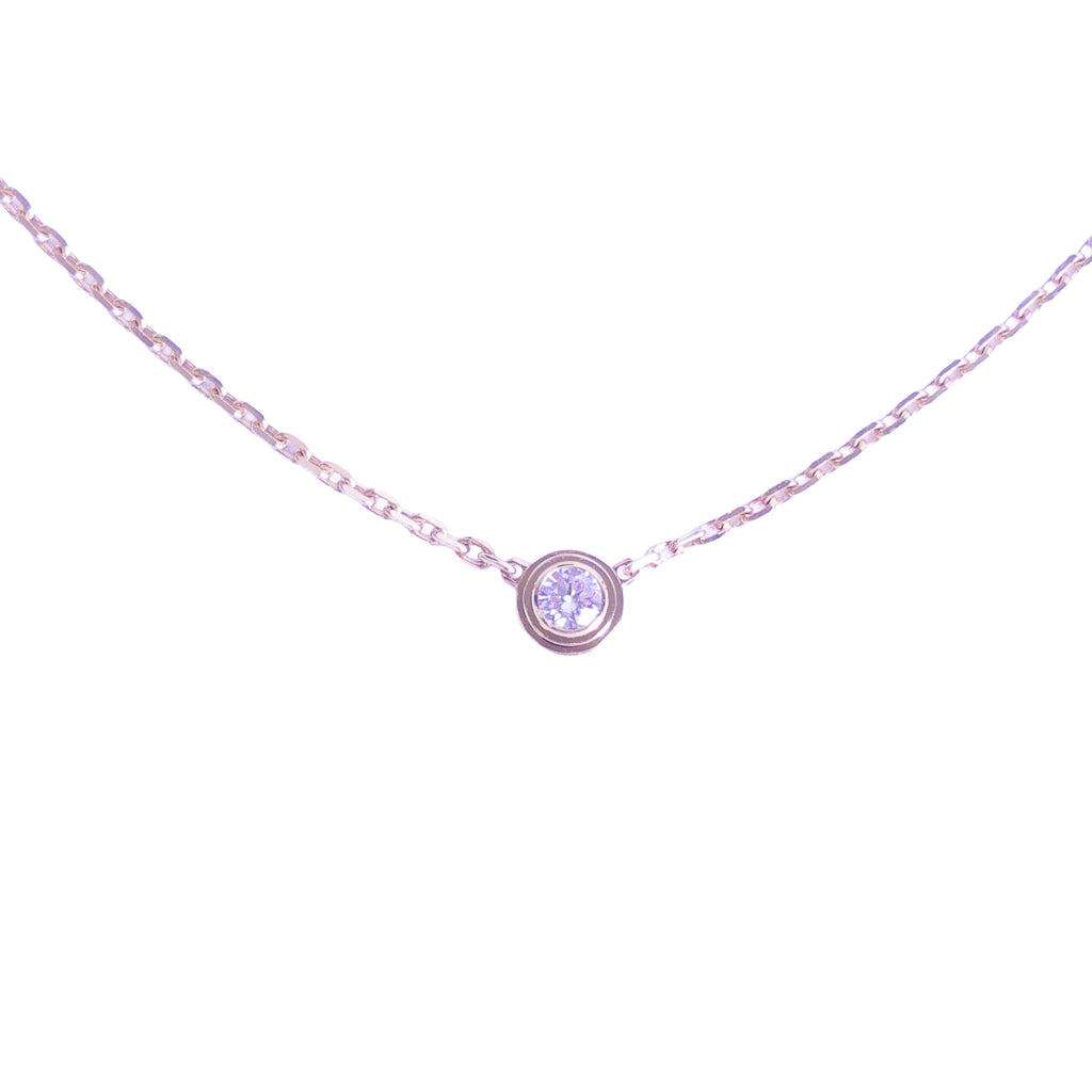 Preloved CARTIER D'amour XS Diamond Necklace 18K Gold SJLXXX 2.2g | Luxe Again Maison