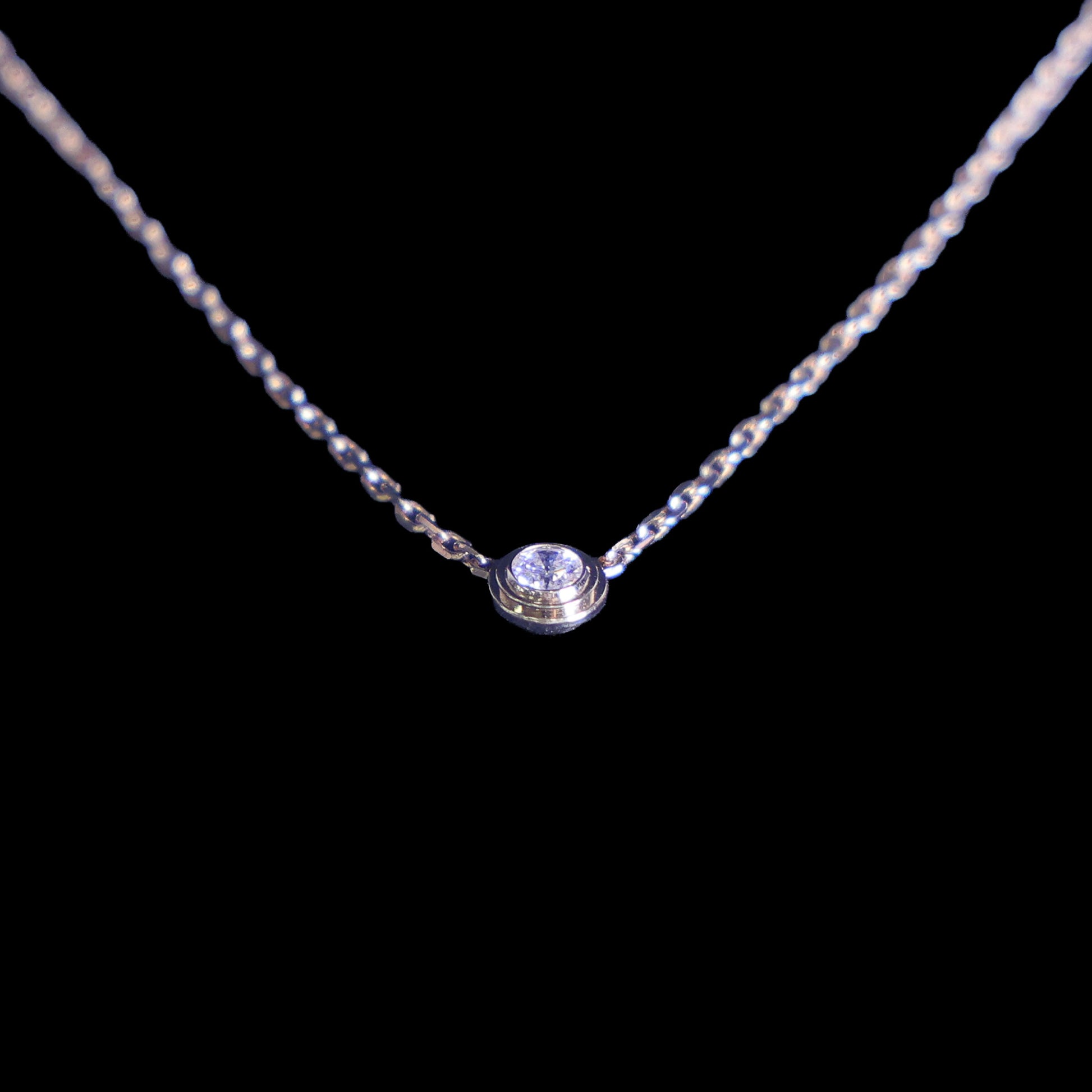 Preloved CARTIER D'amour XS Diamond Necklace 18K Gold SJLXXX 2.2g | Luxe Again Maison