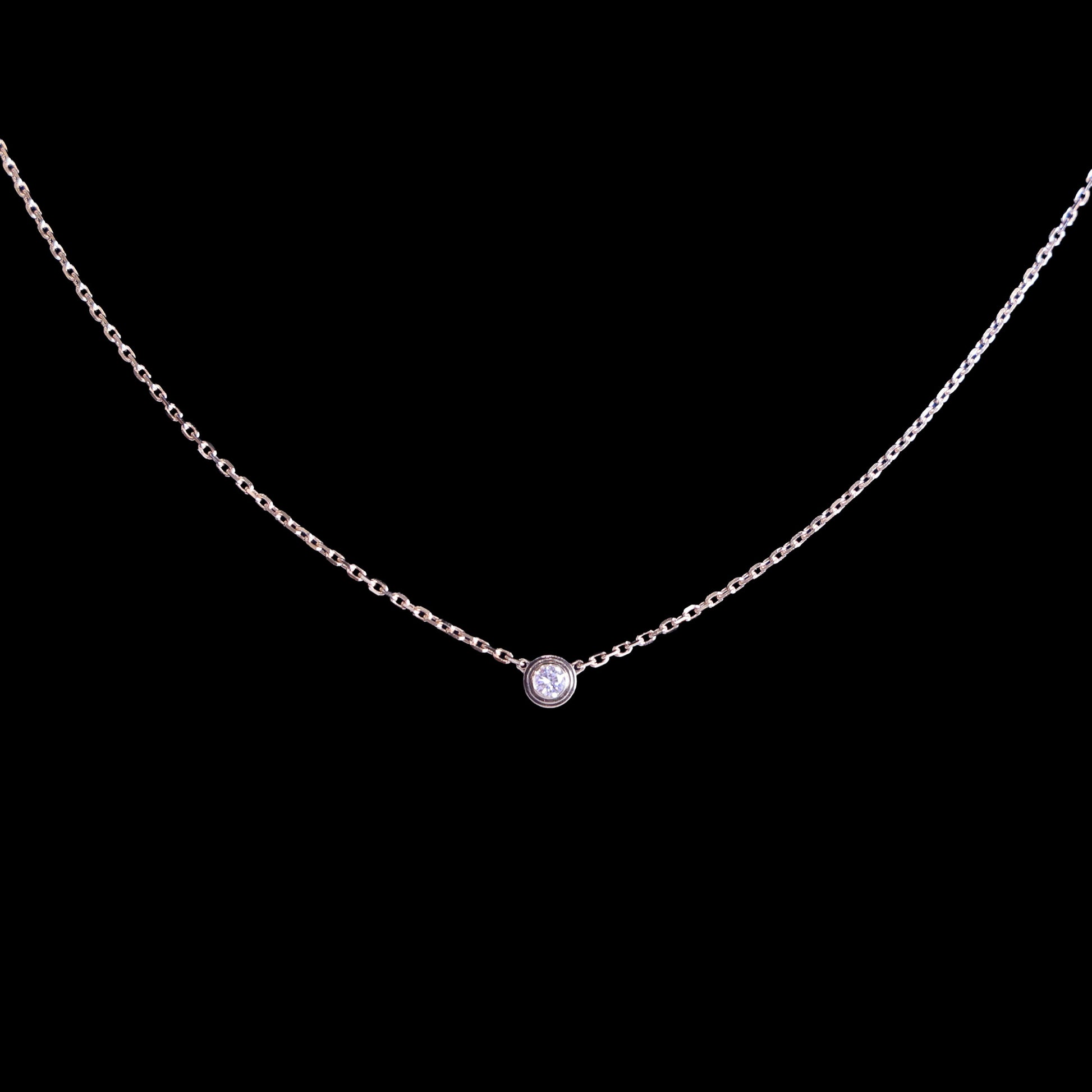 Preloved CARTIER D'amour XS Diamond Necklace 18K Gold SJLXXX 2.2g | Luxe Again Maison