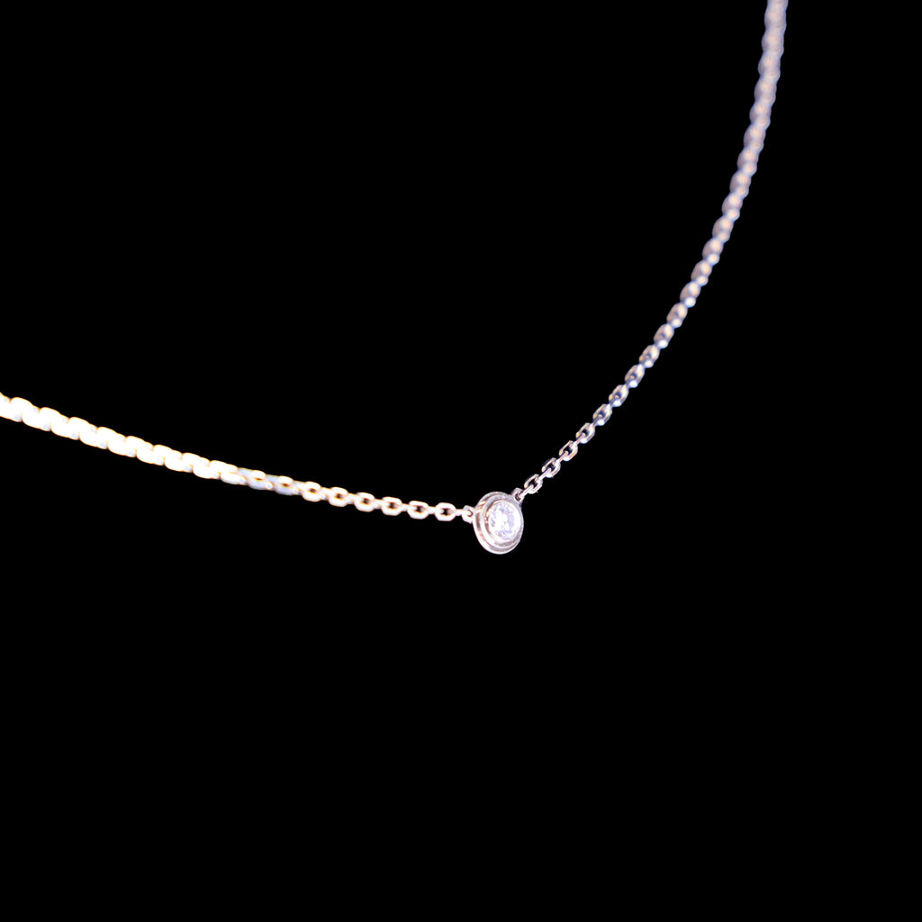 Preloved CARTIER D'amour XS Diamond Necklace 18K Gold SJLXXX 2.2g | Luxe Again Maison