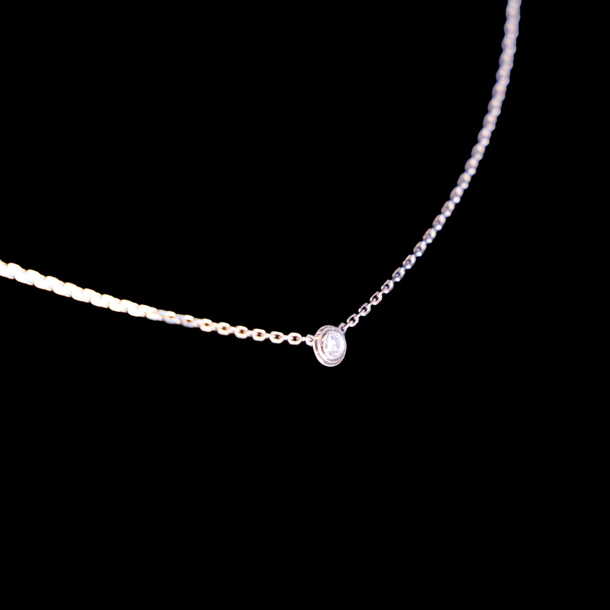 Preloved CARTIER D'amour XS Diamond Necklace 18K Gold SJLXXX 2.2g | Luxe Again Maison