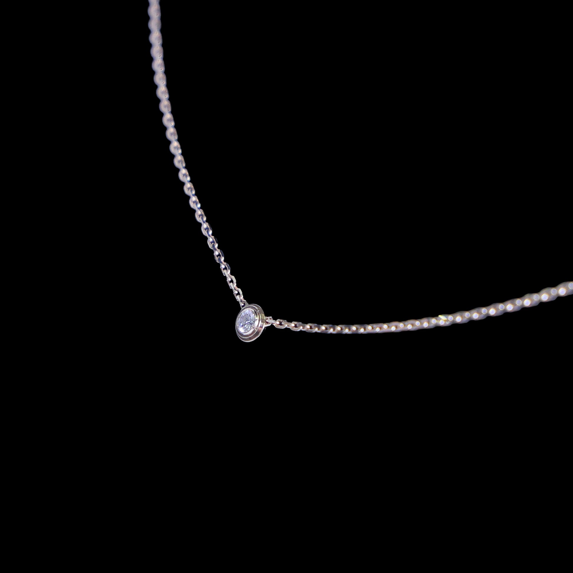 Preloved CARTIER D'amour XS Diamond Necklace 18K Gold SJLXXX 2.2g | Luxe Again Maison