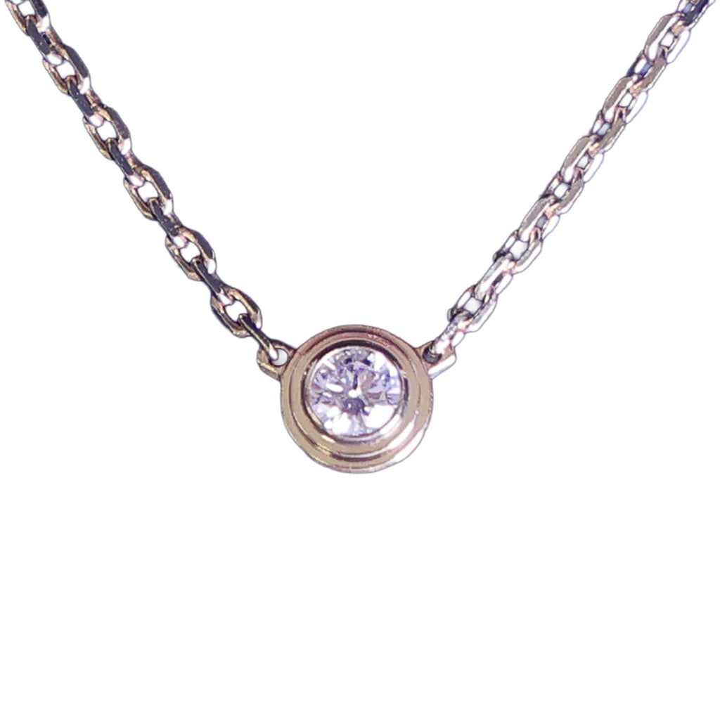 Preloved CARTIER D'amour XS Diamond Necklace 18K Gold SJLXXX 2.2g | Luxe Again Maison