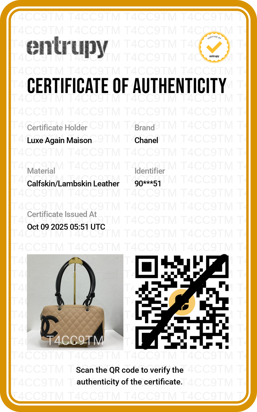 Preloved CHANEL Cambon Ligne Bowler Bag Beige & Black | Luxe Again Maison