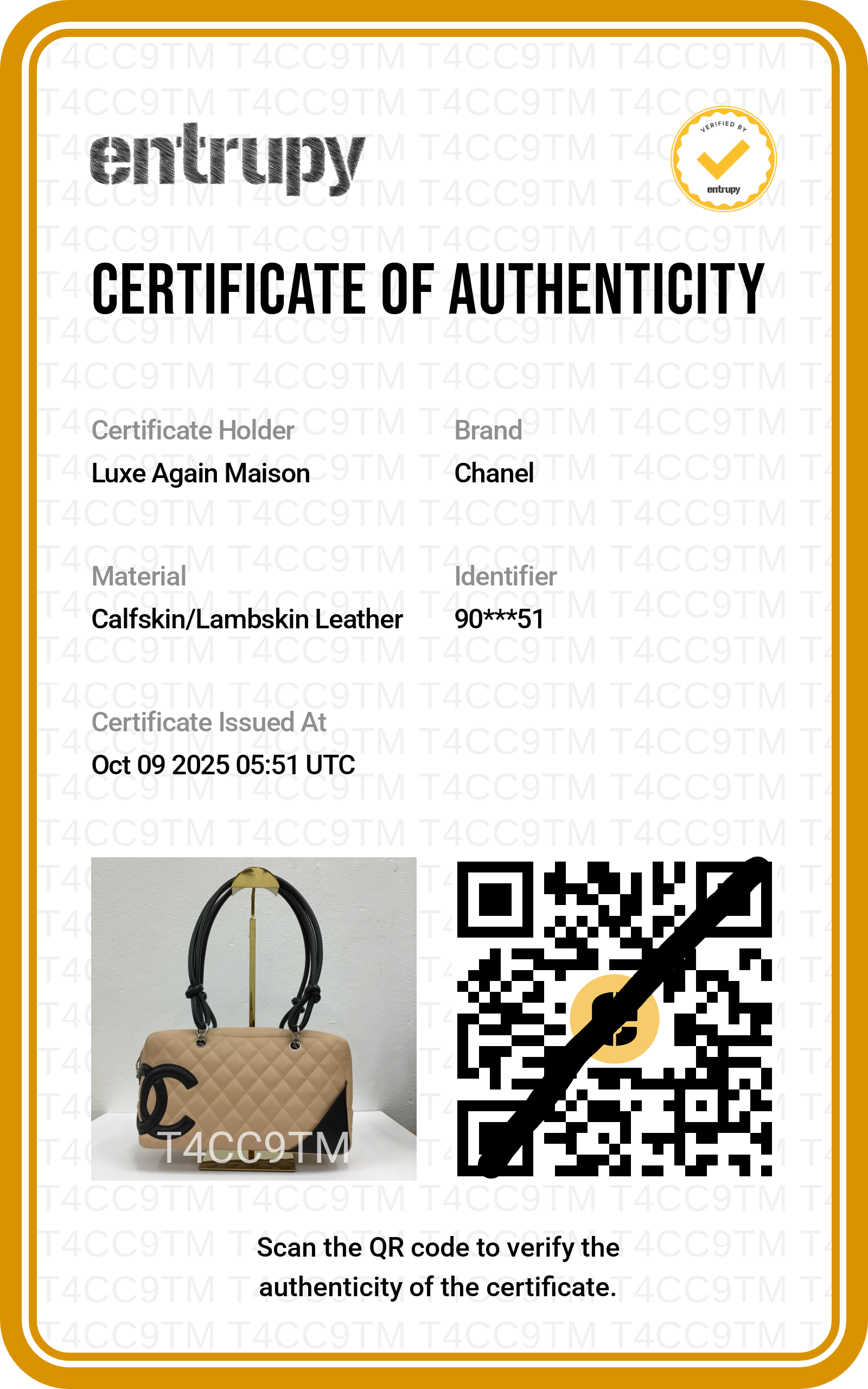 Preloved CHANEL Cambon Ligne Bowler Bag Beige & Black | Luxe Again Maison