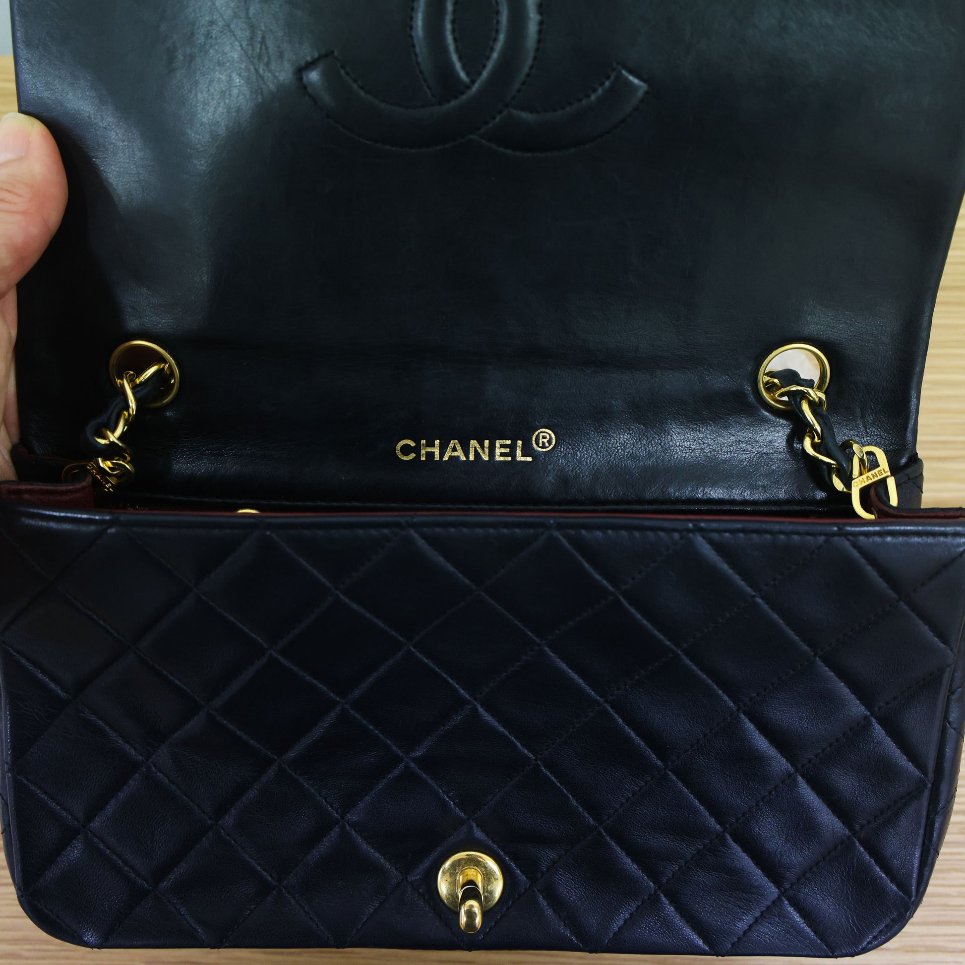 Preloved CHANEL Matelasse 23 Full Flap Lambskin G Black Bag | Luxe Again Maison