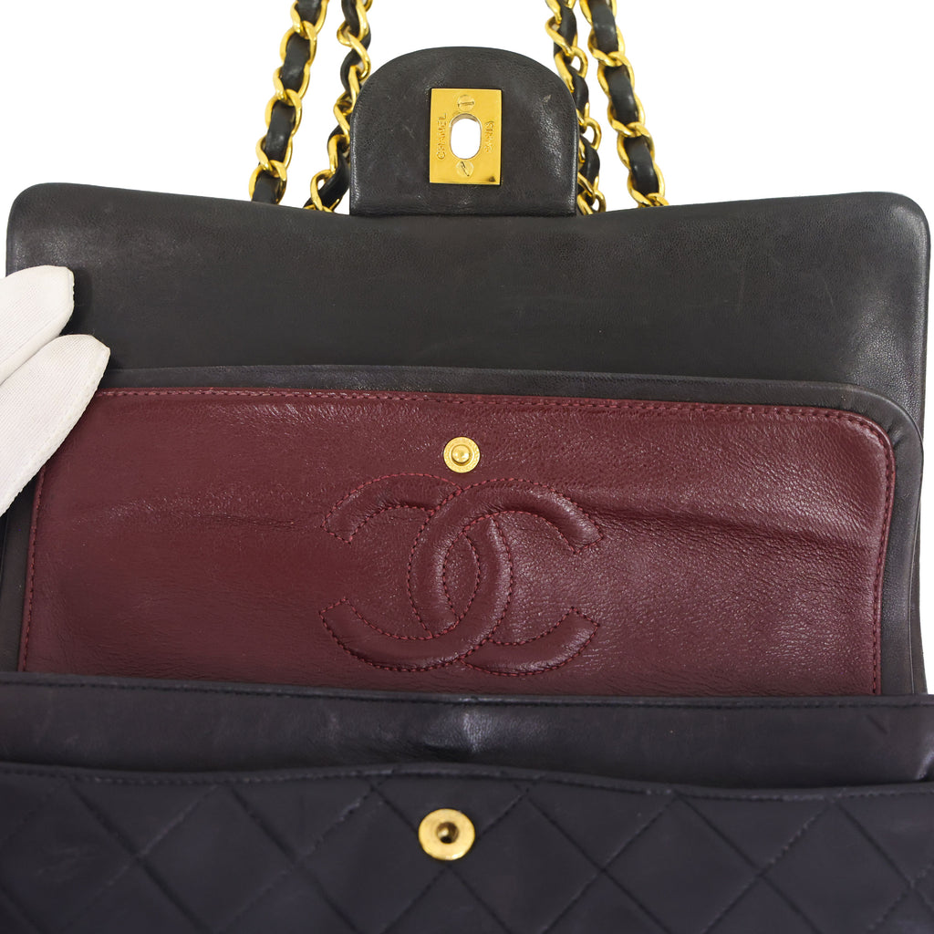 Preloved CHANEL Matelasse 23 Lambskin Double Flap Double Chain Black | Luxe Again Maison