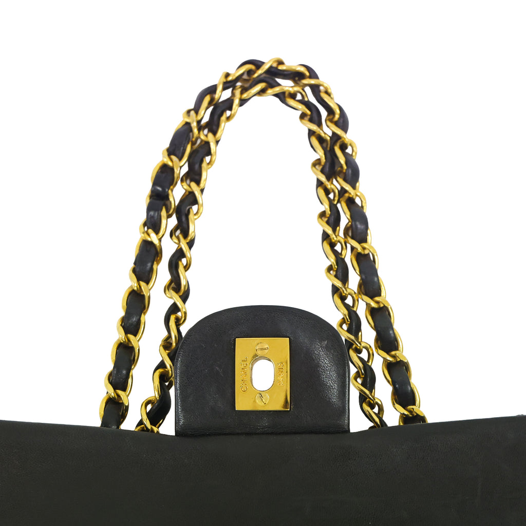 Preloved CHANEL Matelasse 23 Lambskin Double Flap Double Chain Black | Luxe Again Maison