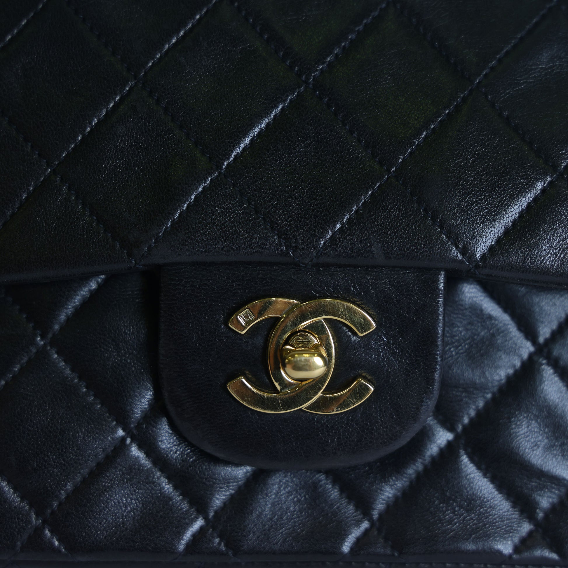 Preloved CHANEL Matelasse 25 Lambskin Double Flap Double Chain Black 3XXXXXX8 | Luxe Again Maison