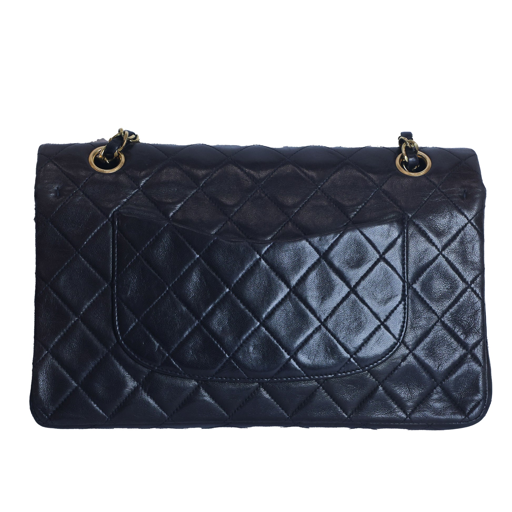 Preloved CHANEL Matelasse 25 Lambskin Double Flap Double Chain Black 3XXXXXX8 | Luxe Again Maison
