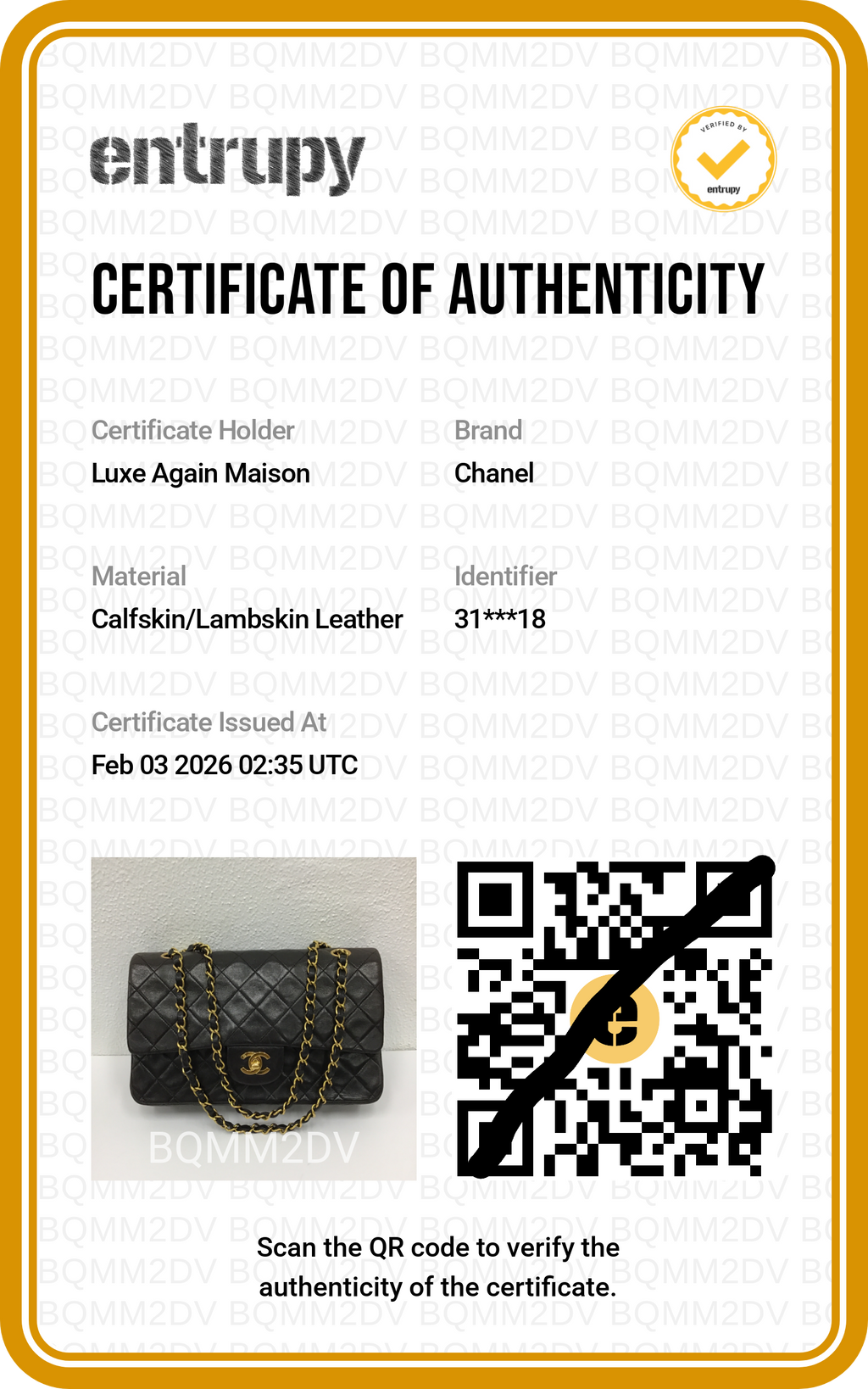 Preloved CHANEL Matelasse 25 Lambskin Double Flap Double Chain Black 3XXXXXX8 | Luxe Again Maison
