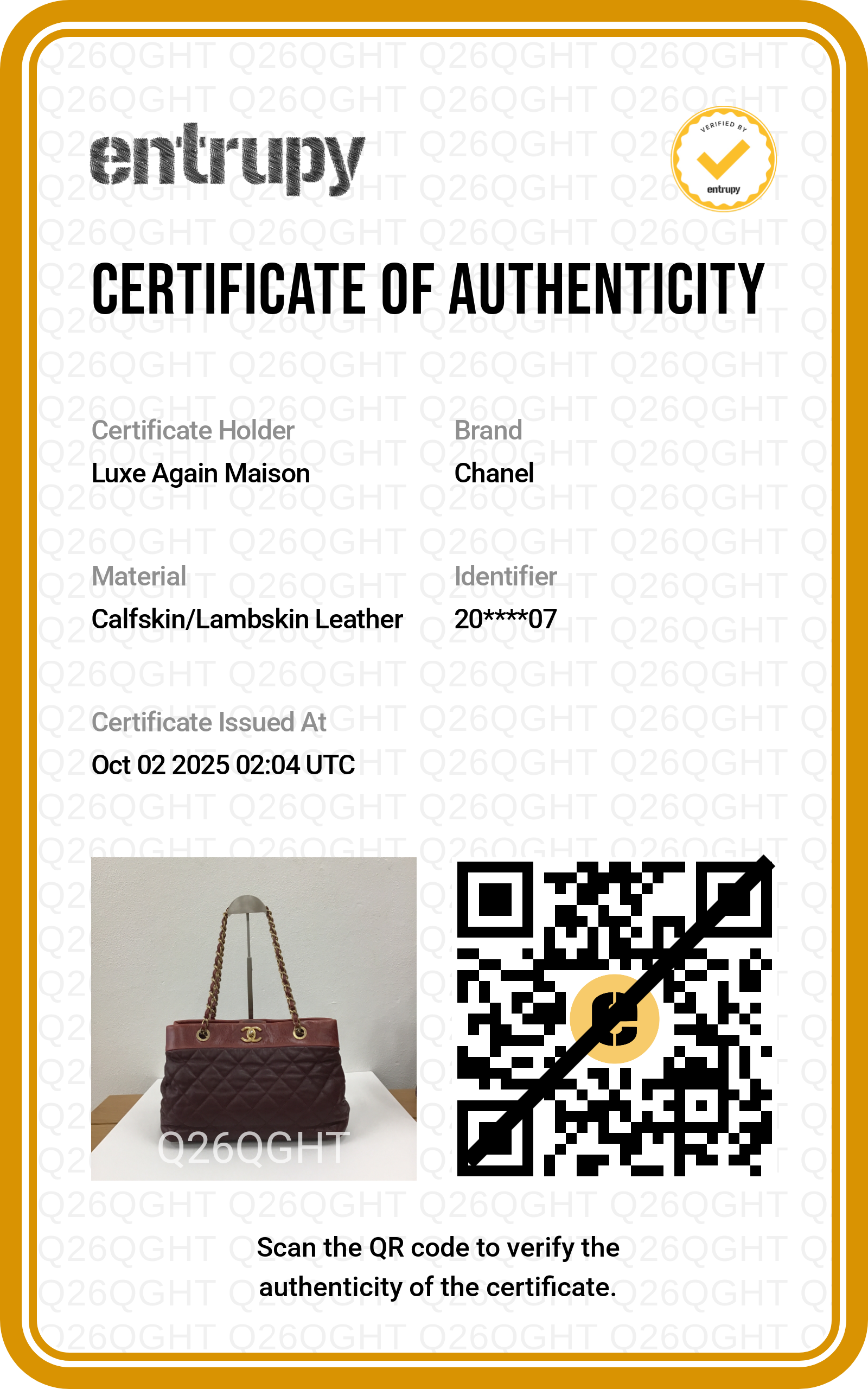 Preloved CHANEL Matelasse Calfskin Chain Tote Burgundy 20th Series  | Luxe Again Maison