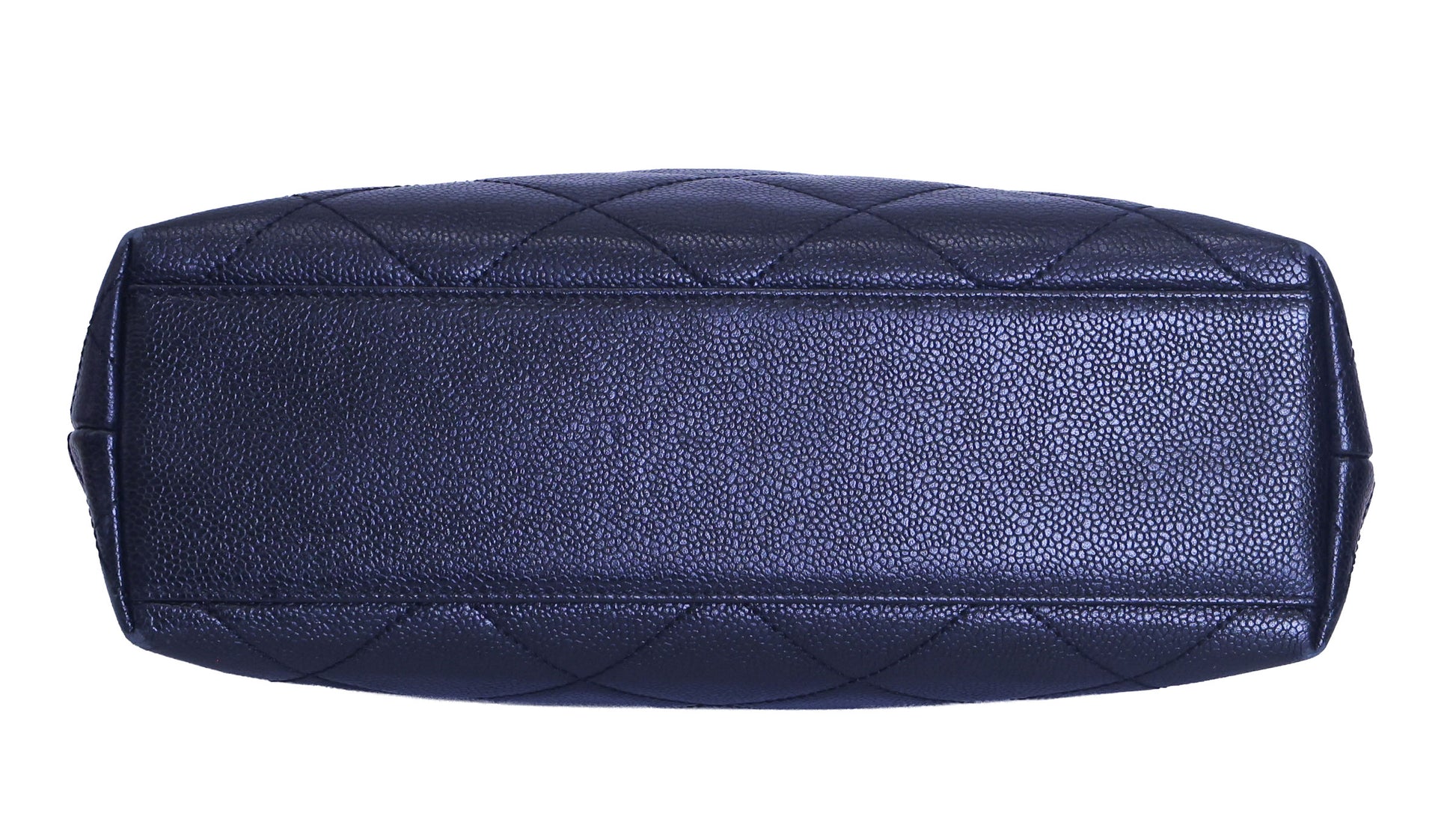 Preloved CHANEL Matelasse Caviar CC Mark Round Wood Handle Tote Black | Luxe Again Maison