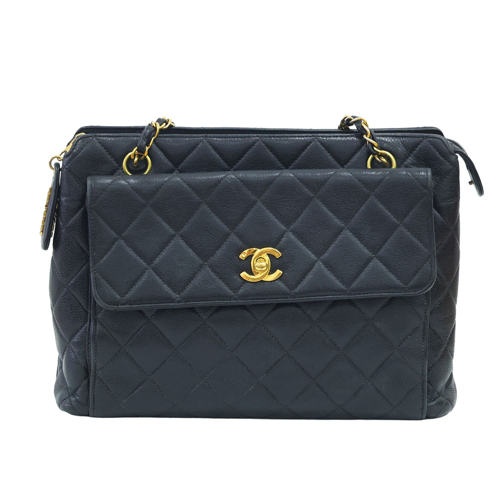 Preloved vintage CHANEL Matelasse Caviar Skin Chain Shoulder Bag Gold Hardware | Luxe Again Maison