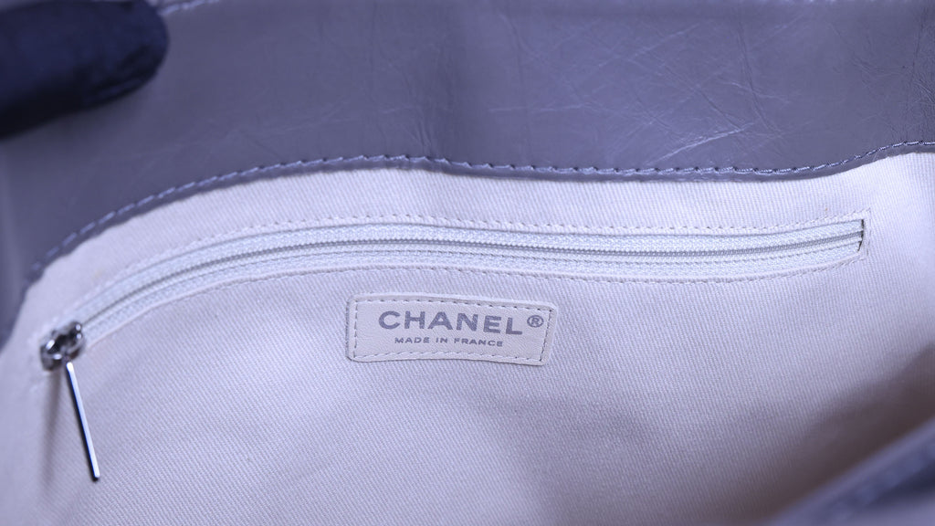 Preloved CHANEL Matelasse Vintage Calf Chain Tote Grey Silver Hardware | Luxe Again Maison