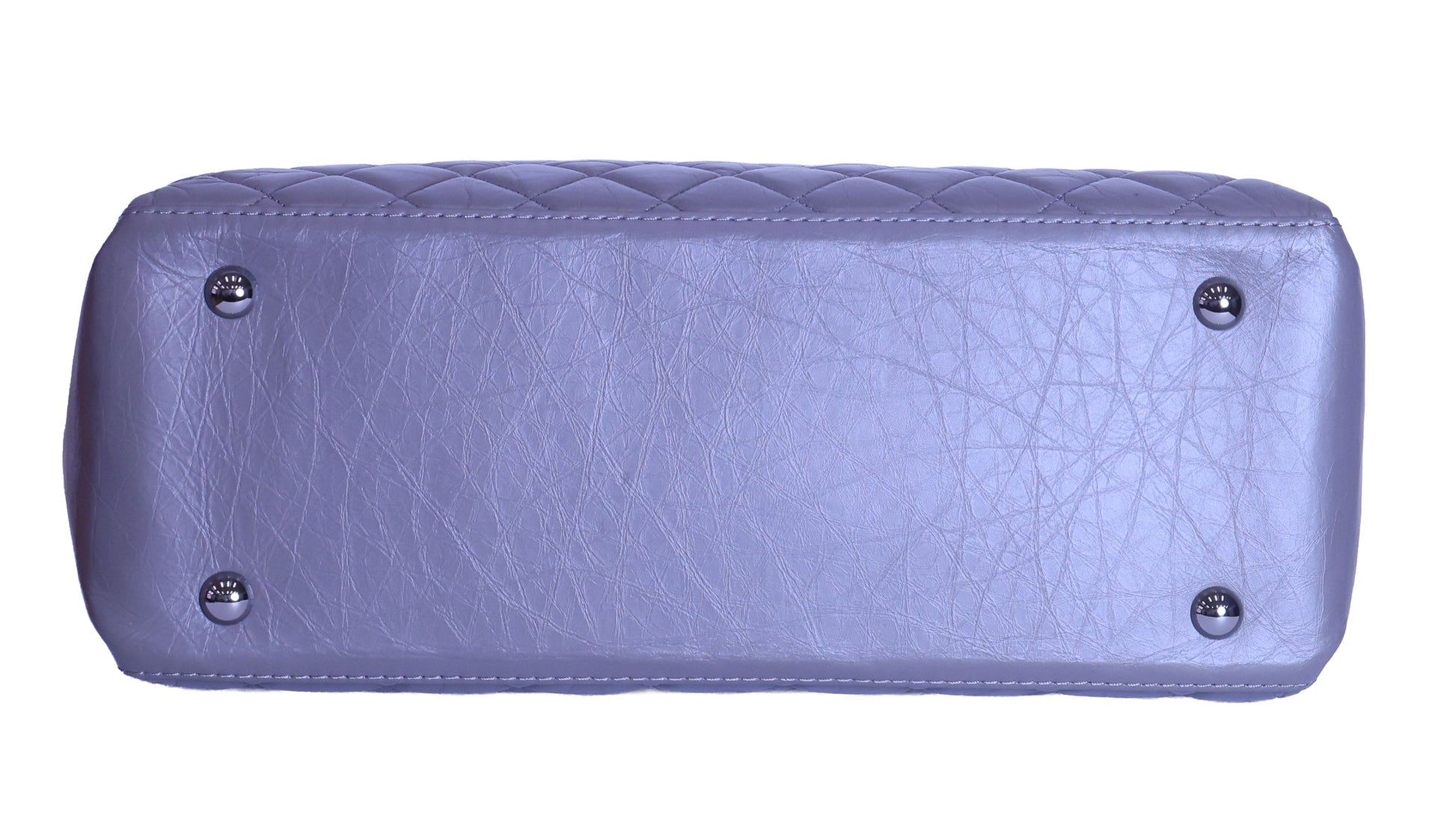 Preloved CHANEL Matelasse Vintage Calf Chain Tote Grey Silver Hardware | Luxe Again Maison