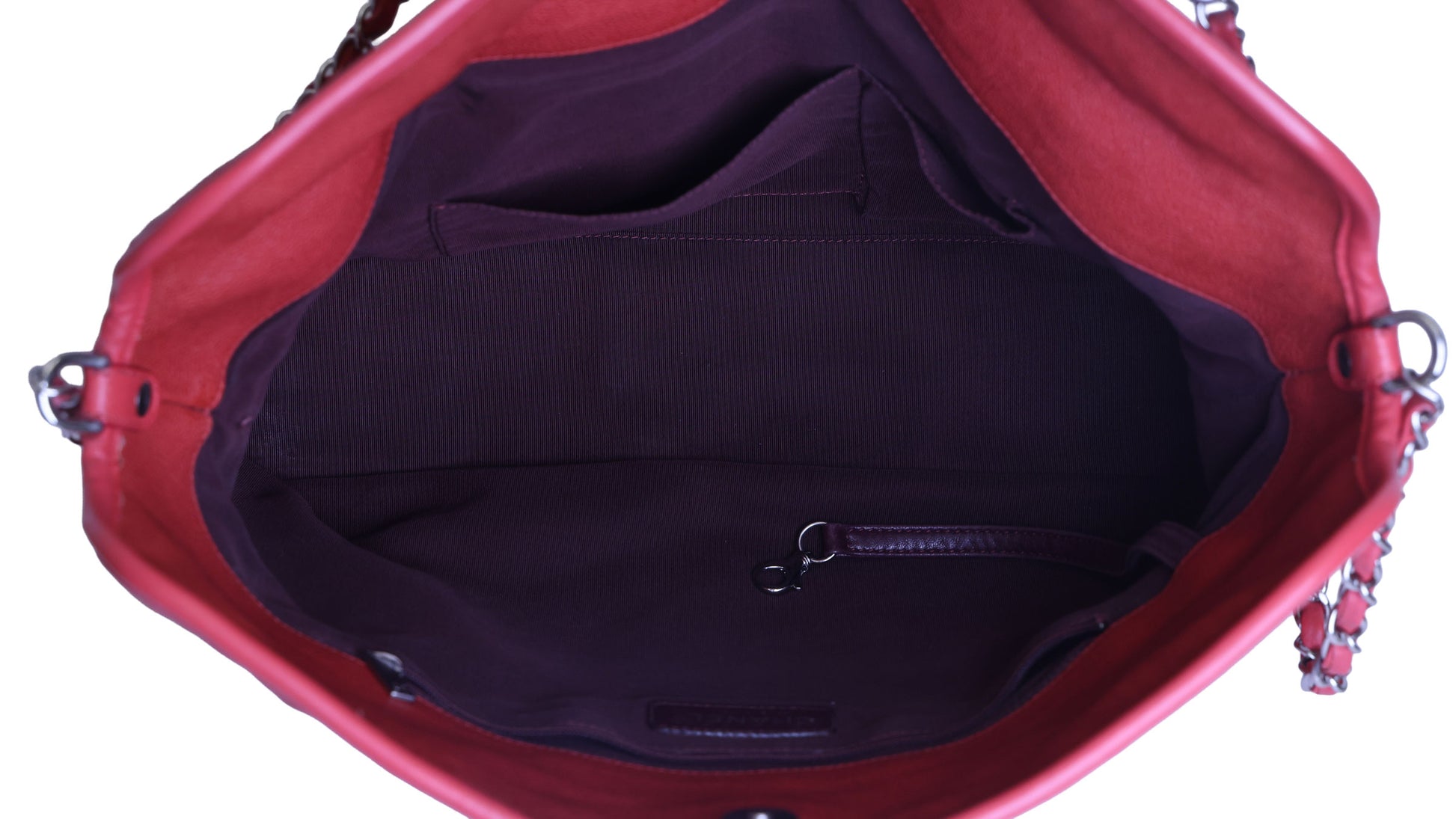 Preloved CHANEL Quilted Caviar Skin French Riviera Hobo Satchel Red | Luxe Again Maison