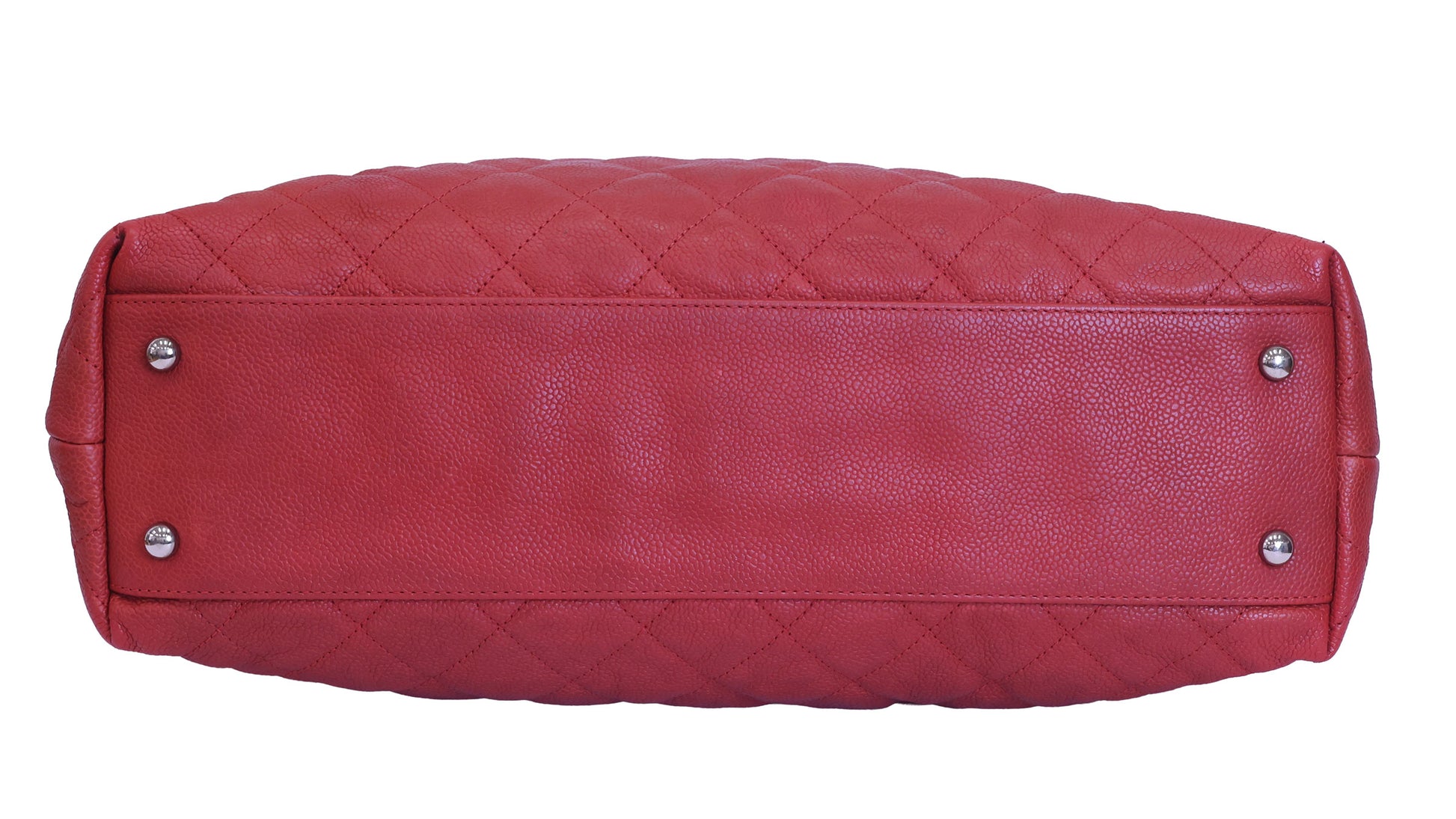 Preloved CHANEL Quilted Caviar Skin French Riviera Hobo Satchel Red | Luxe Again Maison